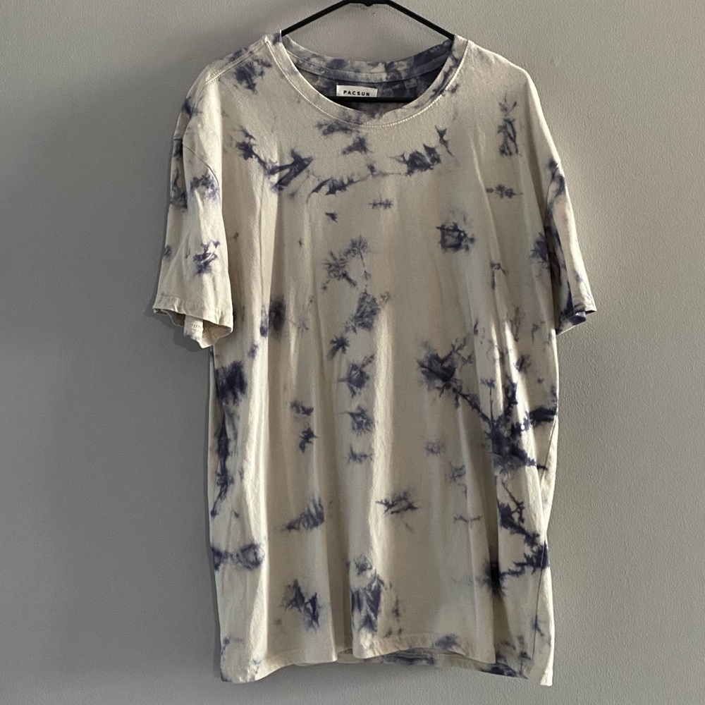 Navy & White Tie Dye Shirt